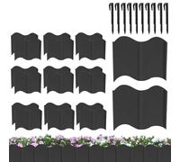 Besreey Bordure De Jardin | 20 Pièces Clôture de Jardin Souple,Barrière À Gazon Amovible Et Flexible en Panneau Décoratif pour Pelouse, Plate-Bande, Allée, Chemin Et