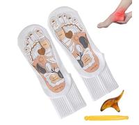 Besreey Chaussettes de massage des pieds, chaussettes de réflexologie plantaire - Table de relaxation des pieds, ensemble de chaussettes et de bâton de massage - Appareil de protection musculaire pour