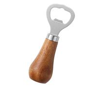 Besreey Décapsuleur de bière avec poignée en bois - Décapsuleur portable avec poignée en bois - Pour restaurant, maison, bar, cuisine