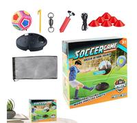 Besreey Équipement d'entraînement de Football pour Jeunes, Accessoires d'entraînement de Football, Ballon d'entraînement avec Corde en Caoutchouc et Sac de Retour pour Le contrôle du Ballon