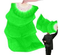 Besreey Fans de danse nationale - Éventails de danse orientale de 1,8 m de long avec baleines épaisses | Beaux voiles d'éventail pour artistes, fournitures de danse colorées pliables pour scène et