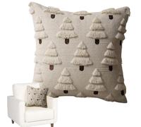 Besreey Housse de Coussin de Noël,Taie Brodée 3D Sapin De Noël | Formas de Silicone Para Cozinha e Confeitaria,pour Chaise Canapé Salle De Séjour Dortoir Appartement Bureau Chambre pour Enfant Yoga