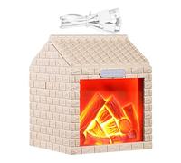 Besreey Humidificateur Diffuseur à Huiles Essentielles Style Cheminée, Humidificateur d'Air et Diffuseur d'Aromathérapie avec Lumière LED, Décoration d'Intérieur avec Brume Froide par Atomisation et