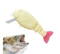 Besreey Leurres De Pêche Non Peints, 12.4 cm Modèle Vierge Non Peint, Leurres Nageurs À Corps 3 Sections pour La Pêche du Bar, pour Débutant en Lac Étang Ruisseau Bord de Mer et Côtier en Plein