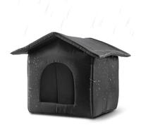 Besreey Maison pour Chat Extérieur Hiver, Waterproof Cat House Outdoor, Niche D'extérieur pour Chat Imperméable, Abri pour Compagnie Chaud en Tissu Oxford, Grotte pour Chats Chiens Animaux Lapins,