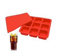 Besreey Moule à Glaçons | Conteneur Réutilisable À 9 Alvéoles Avec Couvercle,Moules À Glaçons | Pour Les Cocktails, Le Whisky, La Cuisine, Les Fêtes, Le Bar, Le