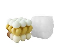 Besreey Moules à bulles pour la fabrication de bougies, moules en résine à bulles pour bougies, moules à cubes réutilisables pour décoration de table, décoration d'intérieur, moule en résine