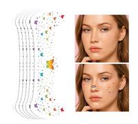 Besreey Patchs Maquillage Visage | Décalcomanies de Taches de Rousseur Longue Tenue - 6 Autocollants Imperméables pour Artistes Maquillage Costumes Événements Cinéma Théâtre École