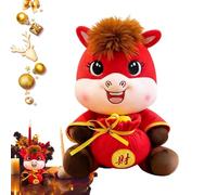 Besreey Peluche | Nouvel An Peluche Dieu de la Richesse 2026 Mascotte Paix Cartoon Figurine pour étudiant, famille, adulte, enfant, ami, salon