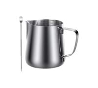 Besreey Pichet À Mousseur De Lait - Pichet À Lait En Acier Inoxydable Avec Aiguille À Latte Art | 350ml Accessoire Café Pour Latte Art Cappuccino - Pour Café Voyage Bar Maison Cuisine