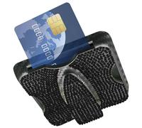 Besreey Porte-carte pour pare-soleil, lunettes de soleil et porte-cartes | Clip de carte pare-soleil en strass tendance, organisation intérieure de voiture, étui pour cartes, sac, décoratif pour SUV