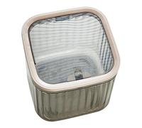 Besreey Poubelle de rangement étanche à la poussière - Boîte transparente peu encombrante pour pinceaux de maquillage, cotons-tiges, papiers, salle de bain, chambre à coucher, cuisine