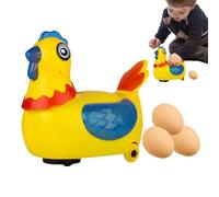 Besreey Poule Jouet Poussin, Poule Jouet Déposant Des Oeufs, Jouet Électrique pour Poussins Pondant Des Œufs - Illumine les Jouets de Marche du Poulet, Ornements de Pâques