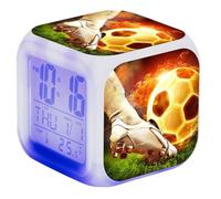 Besreey Réveil Numérique de Football pour Enfant avec Affichage LED, Horloge Créative de Chambre à Coucher