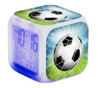 Besreey Réveil pour Enfant, Numérique De Football avec Affichage LED, Réveil Numérique Horloge Numérique De Football avec Affichage LED Horloge De Chambre À Coucher Créative À LED