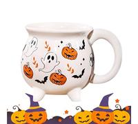 Besreey Tasses d'Halloween - Tasse à café amusante pour boissons d'automne - Verre à eau - Trick or Treat - Accessoire de fête pour comptoir, ferme, hôtel, restaurant, cuisine