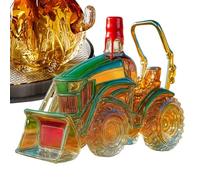 Besreey Tequila Decanter Bouteille Liqueur en Forme de Tracteur 3D pour Fêtes, Carafe en Décoration pour Bar Maison Whisky Amoureux Famille Armoire