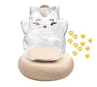 Besreey Tirelire en verre pour adulte - Tirelire décorative - En forme de chat - Pour bureau et
