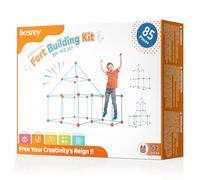 besrey Kit de Construction de Cabane Enfant Jouets de Construction de Fort pour Garçon et Fille, Châteaux, Tente Enfant, Tunnel de Jeu 85 Pcs