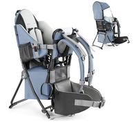 besrey Sac à dos de transport pour bébé, sac à dos de randonnée pour tout-petit avec siège de sécurité à 3 hauteurs, sangles réglables et ceinture de taille, cadre pliable, léger, grande capacité