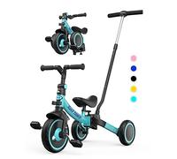 besrey Tricycle 7 en 1 pour Tout-Petits avec poignée de Direction pour 1 à 5 Ans, Tricycle Pliable pour Enfants,Vélo Draisienne,Vélo sans Pédale,Vert