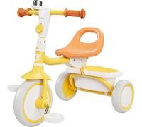 besrey Tricycle pour Tout-Petits avec Cloche, Tricycle pour Enfants âgés de 18 Mois à 5 Ans, Vélo pour Out-Petits pour Les Enfants de 2 à 4 Ans, Jaune