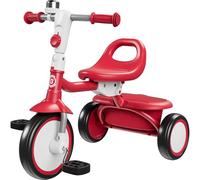 besrey Tricycle pour Tout-Petits avec Cloche, Tricycle pour Enfants âgés de 18 Mois à 5 Ans, Vélo pour Out-Petits pour Les Enfants de 2 à 4 Ans, Rouge