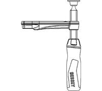 Bessey étrier coulissant cpl. avec poignée 2K pour serre-joint à vis tout acier GZ30 (saillie 140 mm) - 3101836