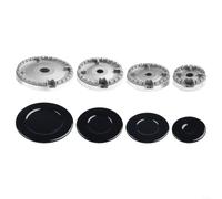 Besshepplo 1 chapeau de cuisinière à gaz pour cuisinière à gaz - Capuchon de rechange pour une répartition homogène de la chaleur - Nettoyage facile (concave)
