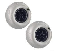 Besshepplo 2 Pack Inflatable Beach Cart Wheels PVC Sand Tires Balloon Wheels for Kayak Dolly Canoe Transport 205X115mm with 12.5mm Inner Diameter