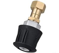 Besshepplo Adaptateur à connexion rapide 6,35 mm pour nettoyeur haute pression Vert Jaune Buse Valve anti-torsion Connecteur de tuyau en acier inoxydable Plastique Haute pression Accessoire de