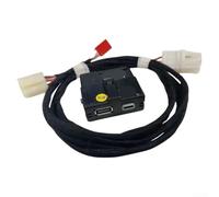 Besshepplo Adaptateur de prise USB pour siège arrière 5QD035726L Noir ABS de rechange compatible avec Kodiaq Comprend un câble de données Installation facile Résistant à l'usure Ne se déforme pas