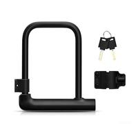 Besshepplo Antivol robuste en U pour vélo, moto et scooter avec anse épaisse de 13,5 mm, cylindre en alliage de zinc, protection de cadre avec revêtement en PVC, noir