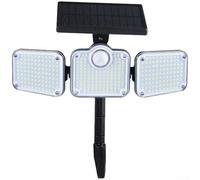 Besshepplo Applique murale solaire d'extérieur 336 LED avec détecteur de mouvement étanche, télécommande, 3 modes, large couverture de 270 degrés, construction en ABS pour jardin, cour, terrasse