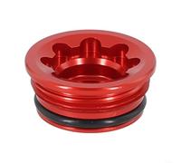 Besshepplo Capuchon d'alésage d'étrier de frein à disque hydraulique en alliage d'aluminium pour système de freinage de vélo Hope Tech 3 V4 E4 Rouge Vert Violet Argent Pièce de rechange (rouge)