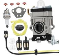 Besshepplo Carburateur 15 mm pour 43 cc, 49 cc, 52 cc, pièces de débroussailleuse MP15 1E40-5, kit de remplacement pour bol de carburant, construction durable, installation facile, performance robuste