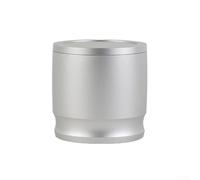 Besshepplo Collecteur de marc de café en alliage de 58 mm avec couvercle pour moulins anti-mouches Distributeur de poudre en noir (argent)