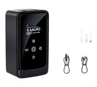 Besshepplo Compresseur d'air portable sans fil à affichage numérique 3900 mAh rechargeable avec lumière LED pour voitures, motos, vélos et ballons, DC 12 V, matériau ABS compact A