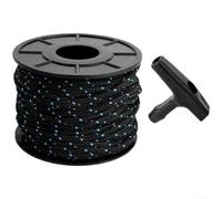 Besshepplo Corde de démarrage à rebond 5 mm 30 m avec poignées pour tondeuse à gazon à essence, tronçonneuse, kit de pièces de moteur de débroussailleuse (1 poignée)