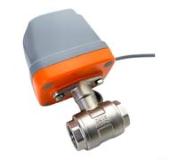 Besshepplo DN15-DN32 Normally Closed AC220V Electric Two-Way Balls Valve Normally Closed Electric Balls Valve for Pipelines Stainless Steel 304(DN32)