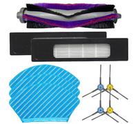 Besshepplo Ensemble d'accessoires de rechange pour balai électrique Eureka NER700 avec 1 brosse principale, 2 filtres, 3 serpillères, 4 brosses latérales (A)
