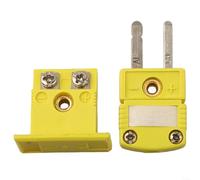 Besshepplo Ensemble de connecteurs miniatures en alliage pour thermocouple de type K avec coque en plastique nylon et broche en aluminium nichrome pour mesure de température industrielle