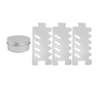 Besshepplo Ensemble de réchaud de camping en aluminium avec housse de protection contre le feu, brûleur portable pour extérieur, randonnée, pique-nique, argent, compact et léger, 60 g (pare-brise +