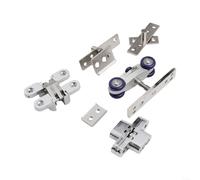 Besshepplo Ensemble de roues de suspension de porte pliantes en alliage de zinc pour une fonctionnalité fluide, glissières de tiroir pour bois et pliage
