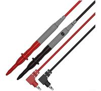 Besshepplo Fils de test multimètre 10 A avec sonde fine de 2 mm et connecteurs banane de 4 mm, câbles isolés en PVC de 83,5 cm pour tests électriques, rouge