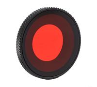 Besshepplo Filtre d'objectif de caméra de plongée en alliage d'aluminium étanche anti-buée sans couture pour DJI Osmo Action 5 Pro et 4 résistant à la pression d'eau Cadre gravé (rouge)