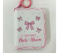 Besshepplo Grand album photo pour bébé en tissu Oxford 10 poches à fixation murale pour nouveau-né, premiers instants, style pastoral, rose, 14 x 17,8 cm, organiseur de voyage portable pour