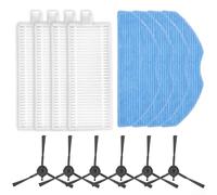 Besshepplo Kit d'accessoires pour aspirateur EZVIZ RE4 RE4s Plus RE5 RE5 Plus avec 4 filtres 4 chiffons serpillères 6 brosses latérales