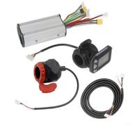 Besshepplo Kit de contrôleur de vélo électrique 24 V/36 V 250 W/350 W étanche sans balais avec écran LCD et bouton d'interrupteur d'accélérateur pour électrique (24 + câble de données)