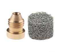 Besshepplo Kit de fabrication de mousse en acier inoxydable et buse à orifice en laiton avec filetage de 14 mm et taille de 1,1 mm pour nettoyeur haute pression jusqu'à 3000 PSI Kit d'outils de
